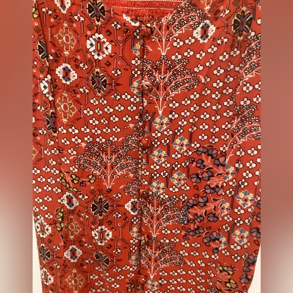 Abel The Label Lola Red Bandana Ruffle Split Front Dress Women. Size M. - Picture 6 of 6